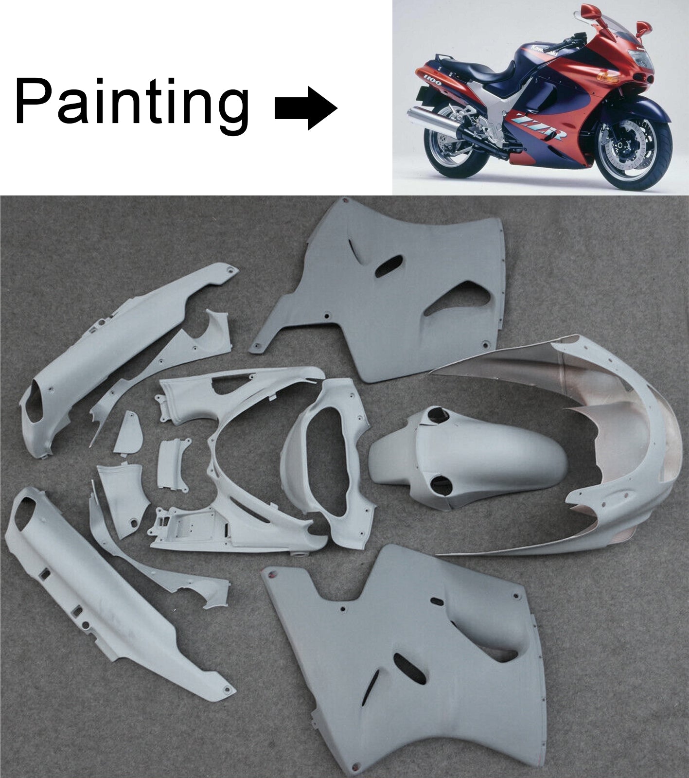 Kawasaki ZZR1100 1993-2003 Fairing Kit Bodywork Plastic