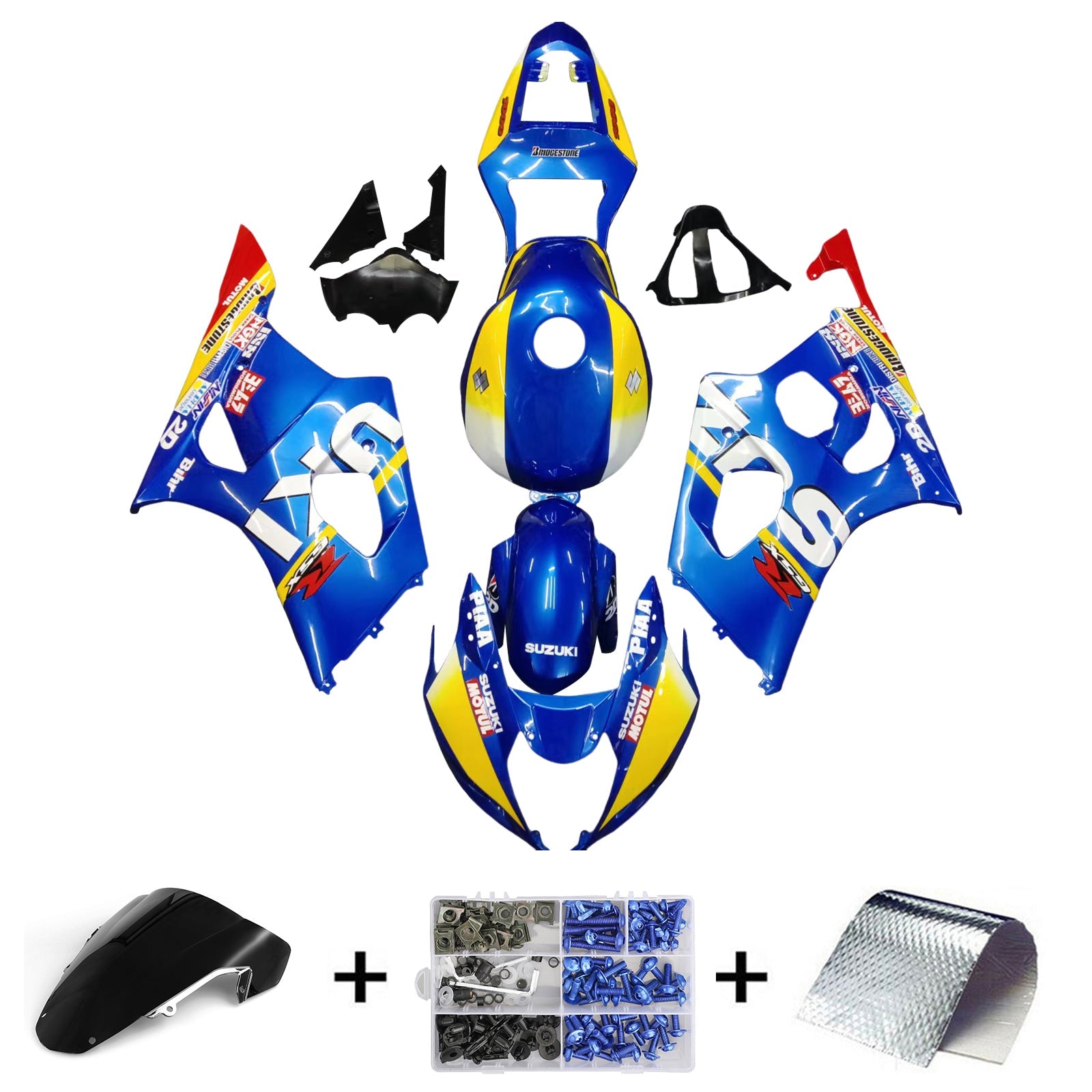 Suzuki GSXR1000 2003-2004 K3 Fairing Kit Bodywork Plastic ABS