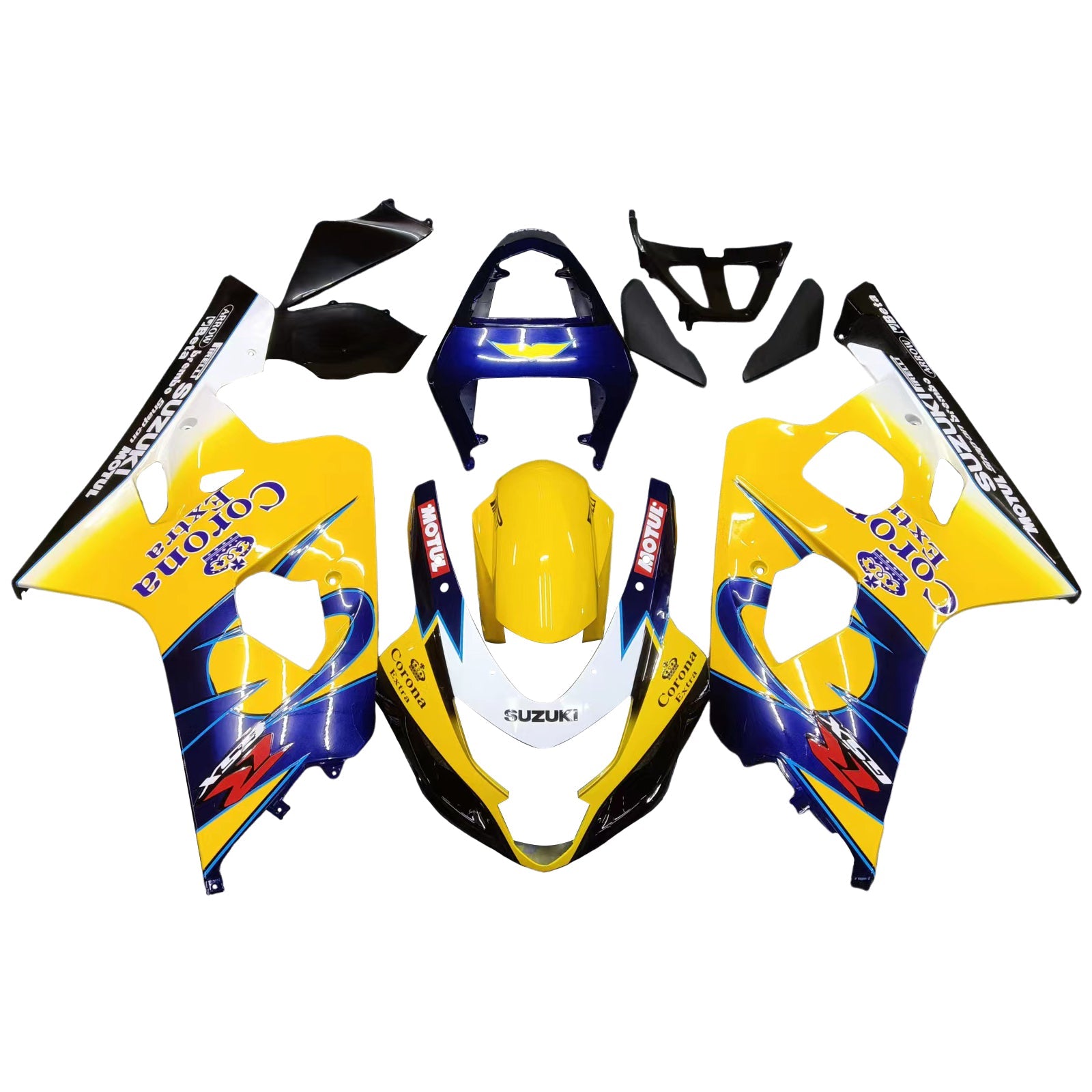 Carenados 2004-2005 Suzuki GSXR 600 750 Amarillo Azul Corona GSXR