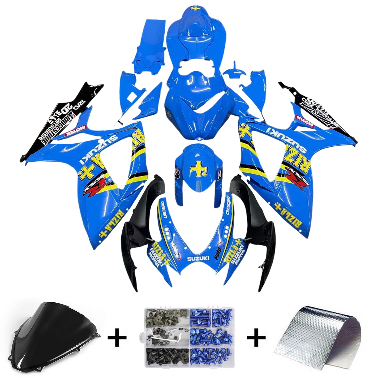 Fairings 2006-2007 Suzuki GSXR 600 750 Blue Rizla Generic