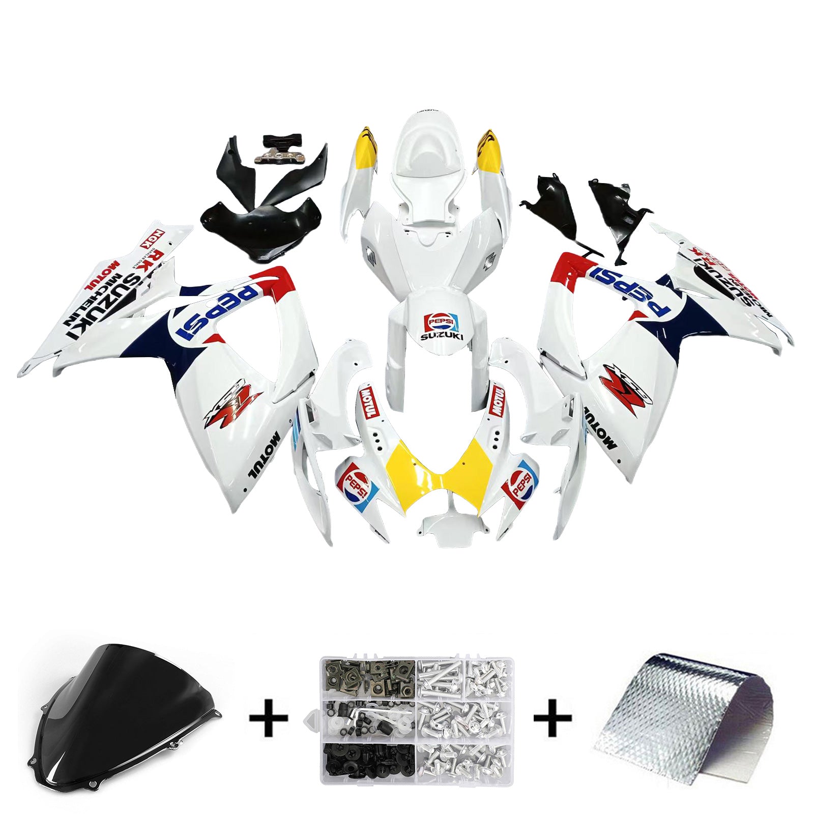 Amotopart Suzuki GSXR 600/750 2006-2007 K6 Fairing Kit Bodywork Plastic ABS