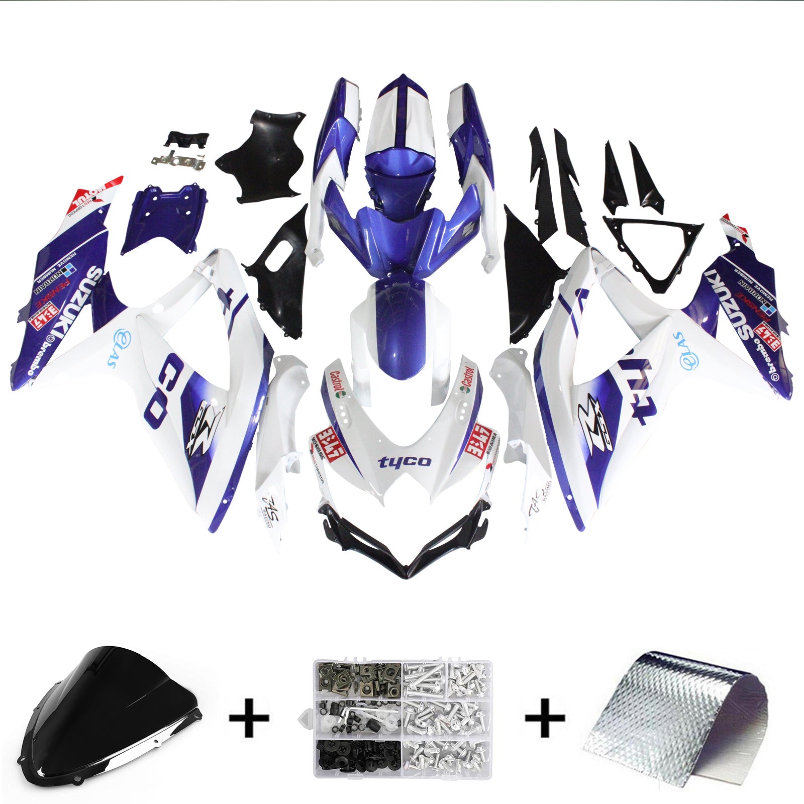 Suzuki GSXR 600/750 2008-2010 Kit Carenado Carrocería Plástico ABS K8