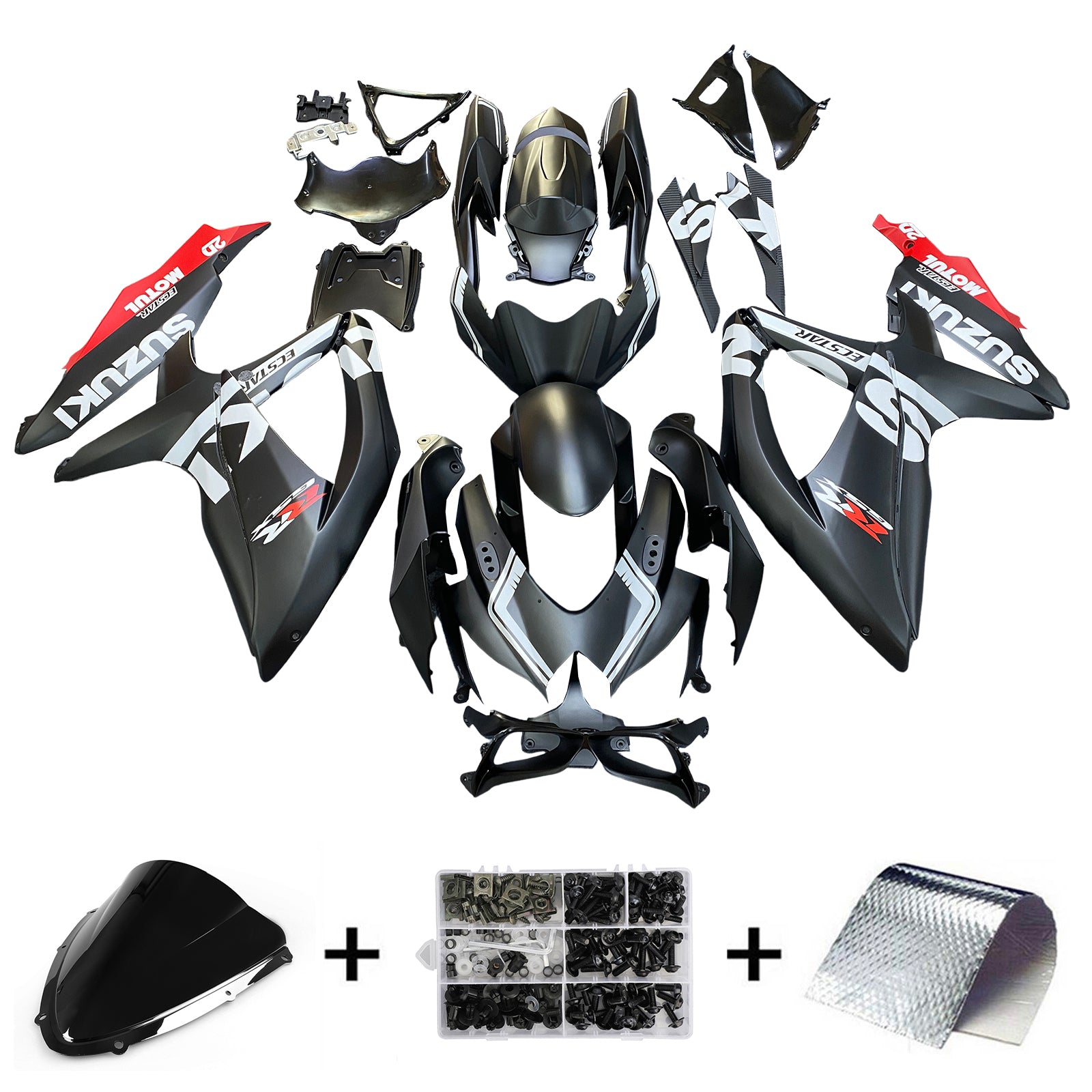 Amotopart Suzuki GSXR 600/750 2008-2010 K8 Fairing Kit Bodywork Plastic ABS