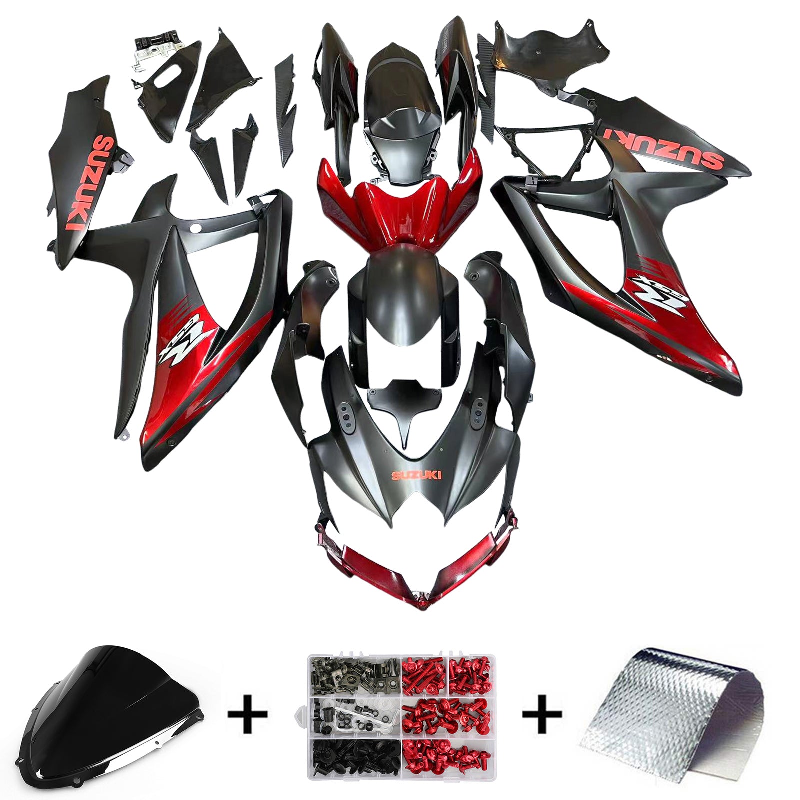 Amotopart Suzuki GSXR 600/750 2008-2010 K8 Fairing Kit Bodywork Plastic ABS