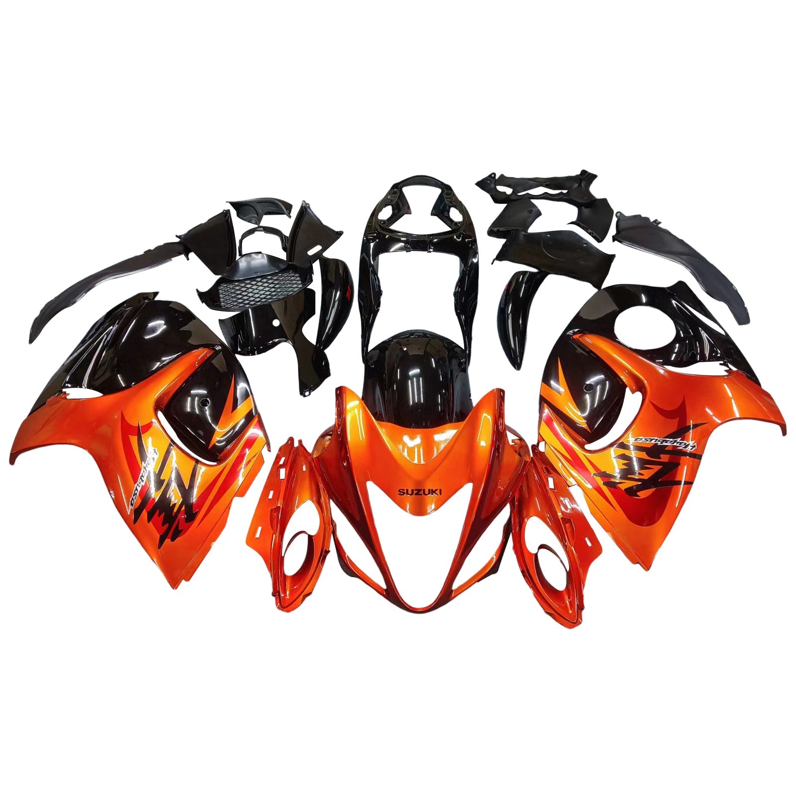 Fairings 2008-2020 Suzuki GSX 1300 Hayabusa Orange Metallic & Black Hayabusa Generic