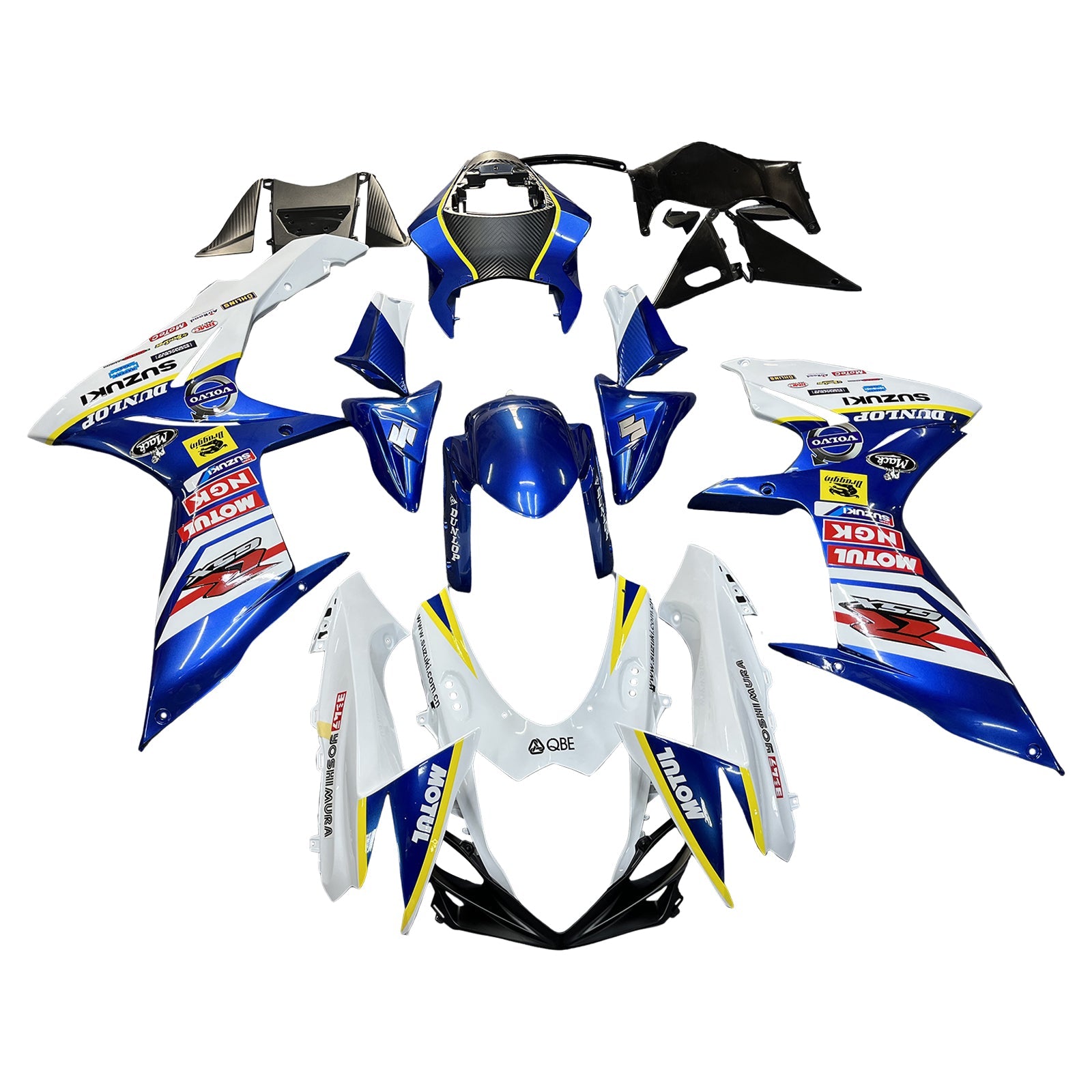 Carenados Plasticos Suzuki GSXR 600/750 2011-2024 K11 Azul Blanco Dunlop Generic