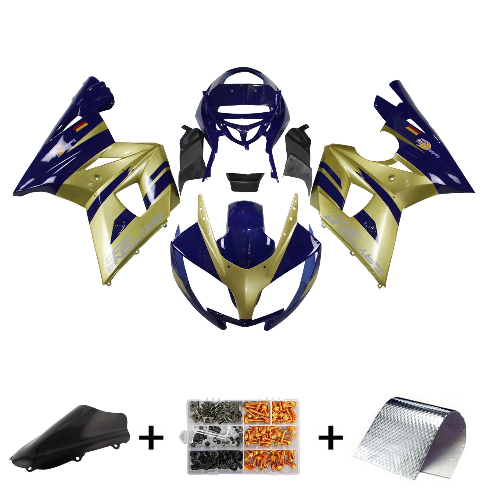 Amotopart Triumph Daytona 600 650 2002-2005 Fairing Kit Bodywork Plastic ABS