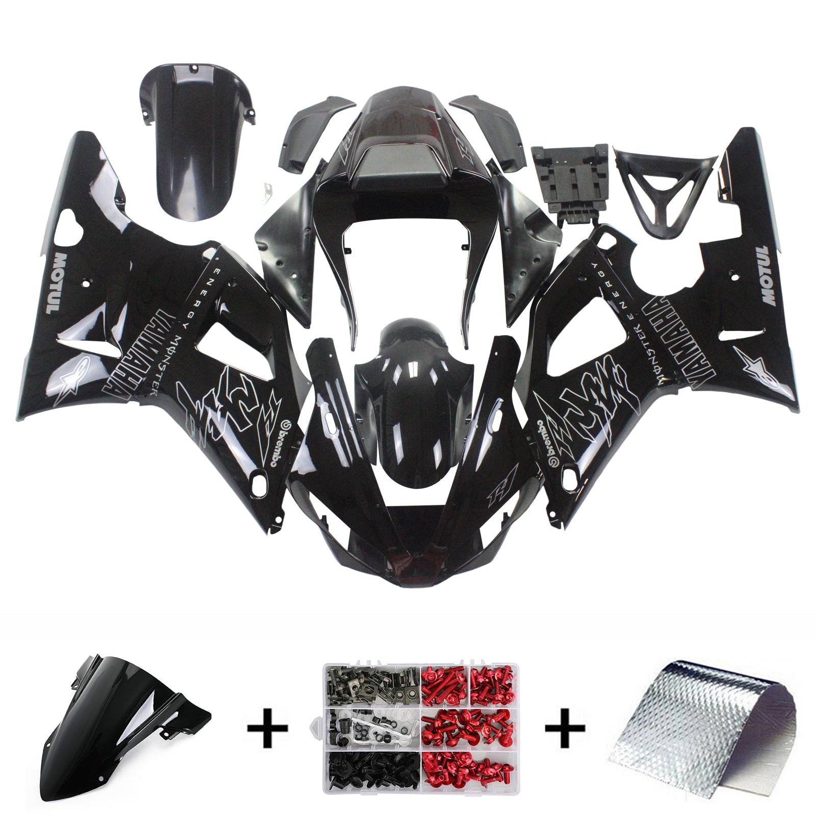 Injection Fairing Kit Bodywork Plastic ABS fit For Yamaha YZF 1000 R1 2000-2001 Generic