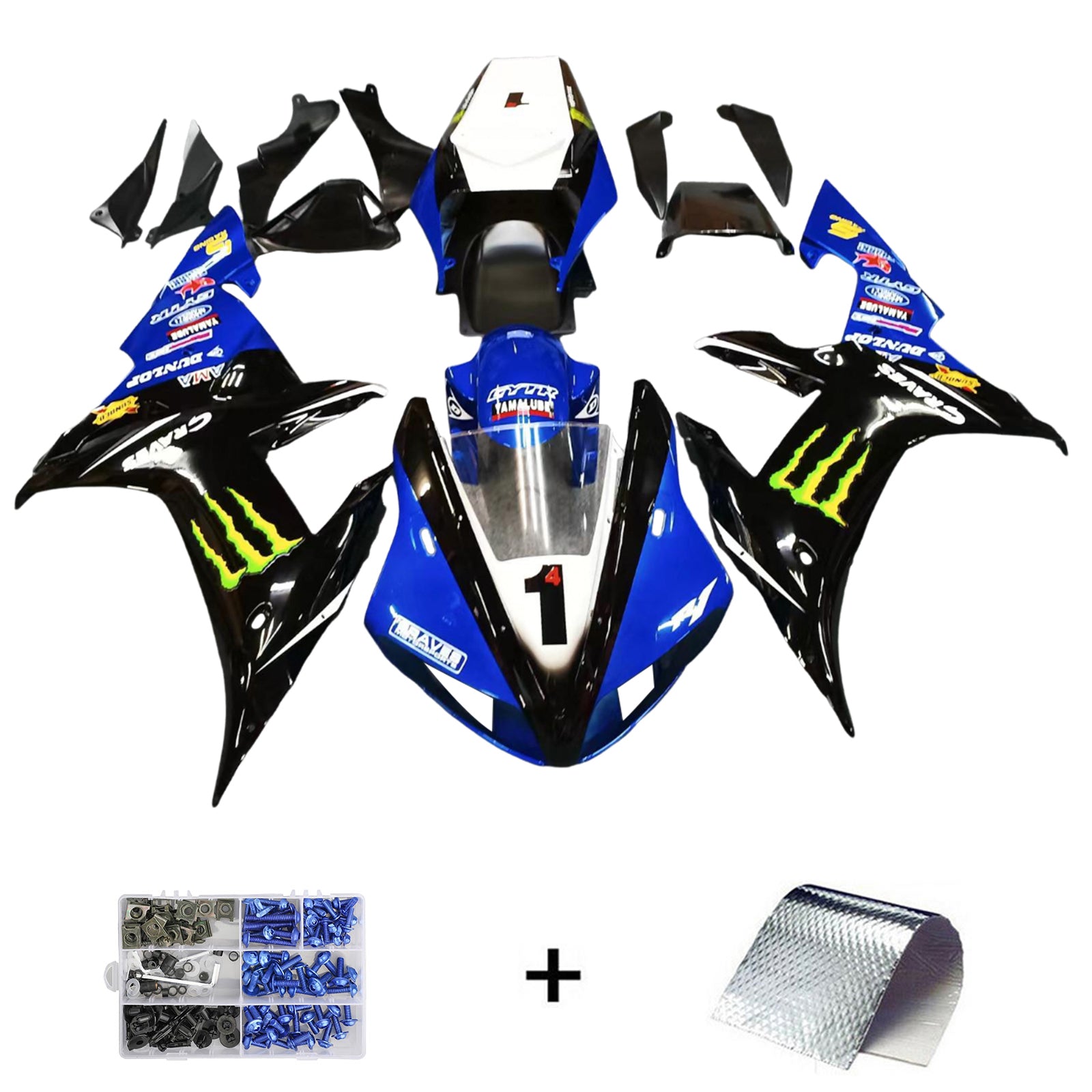 Yamaha YZF 1000 R1 2002-2003 Fairing Kit Bodywork Plastic ABS