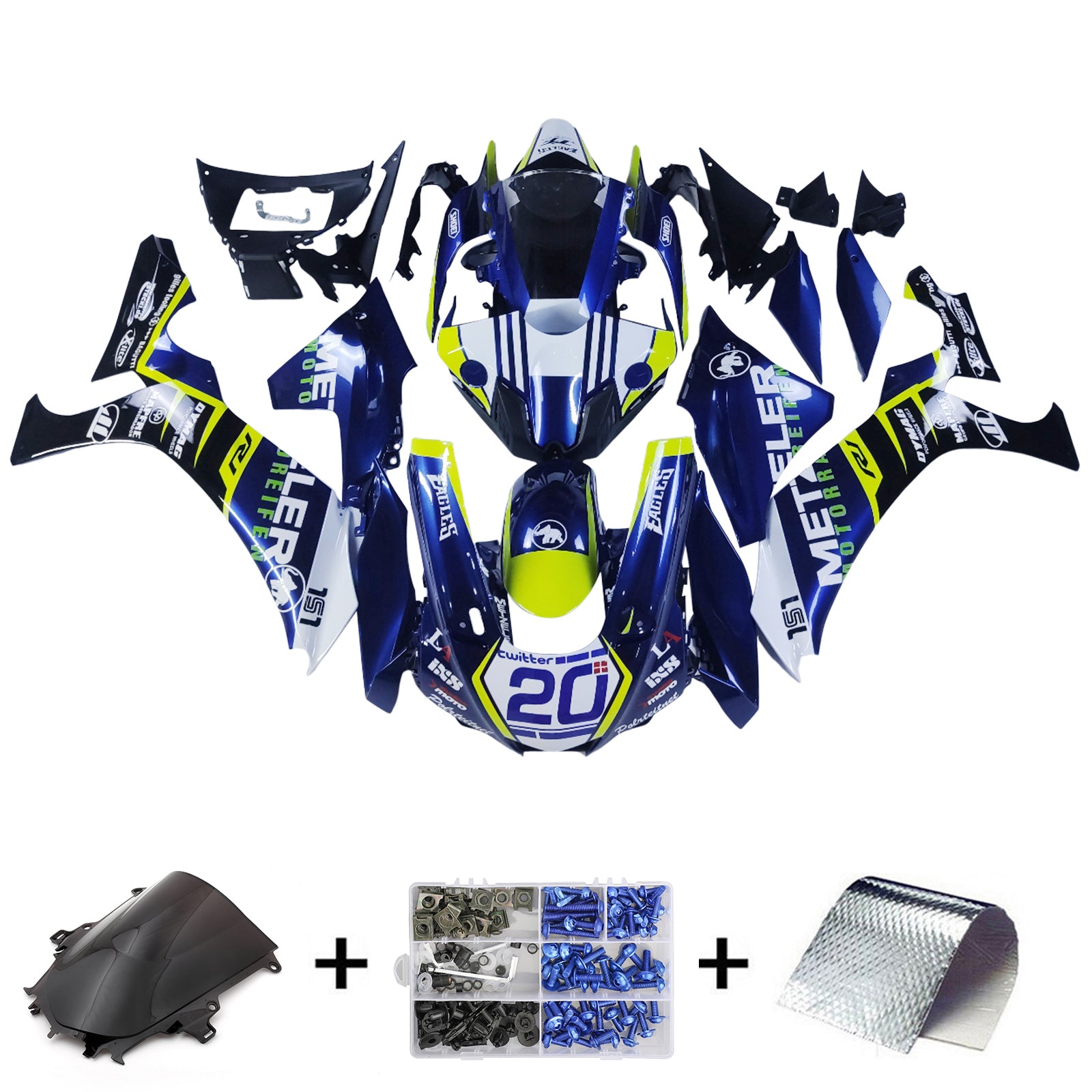 Yamaha YZF 1000 R1 2015-2019 Fairing Kit Bodywork Plastic ABS