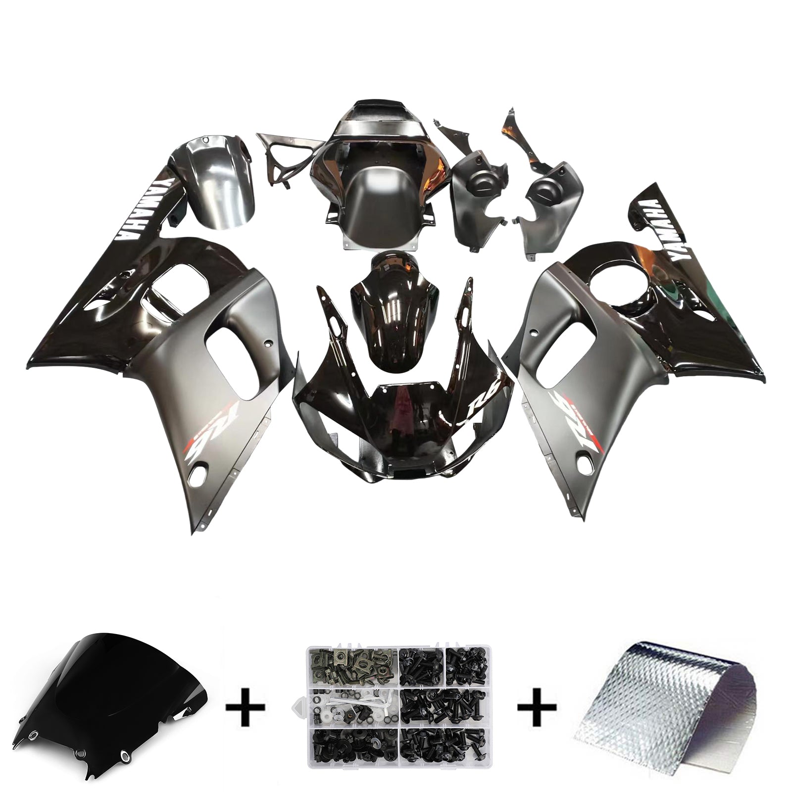 Fairings 1998-2002 Yamaha YZF-R6 Contrast Black R6 Generic