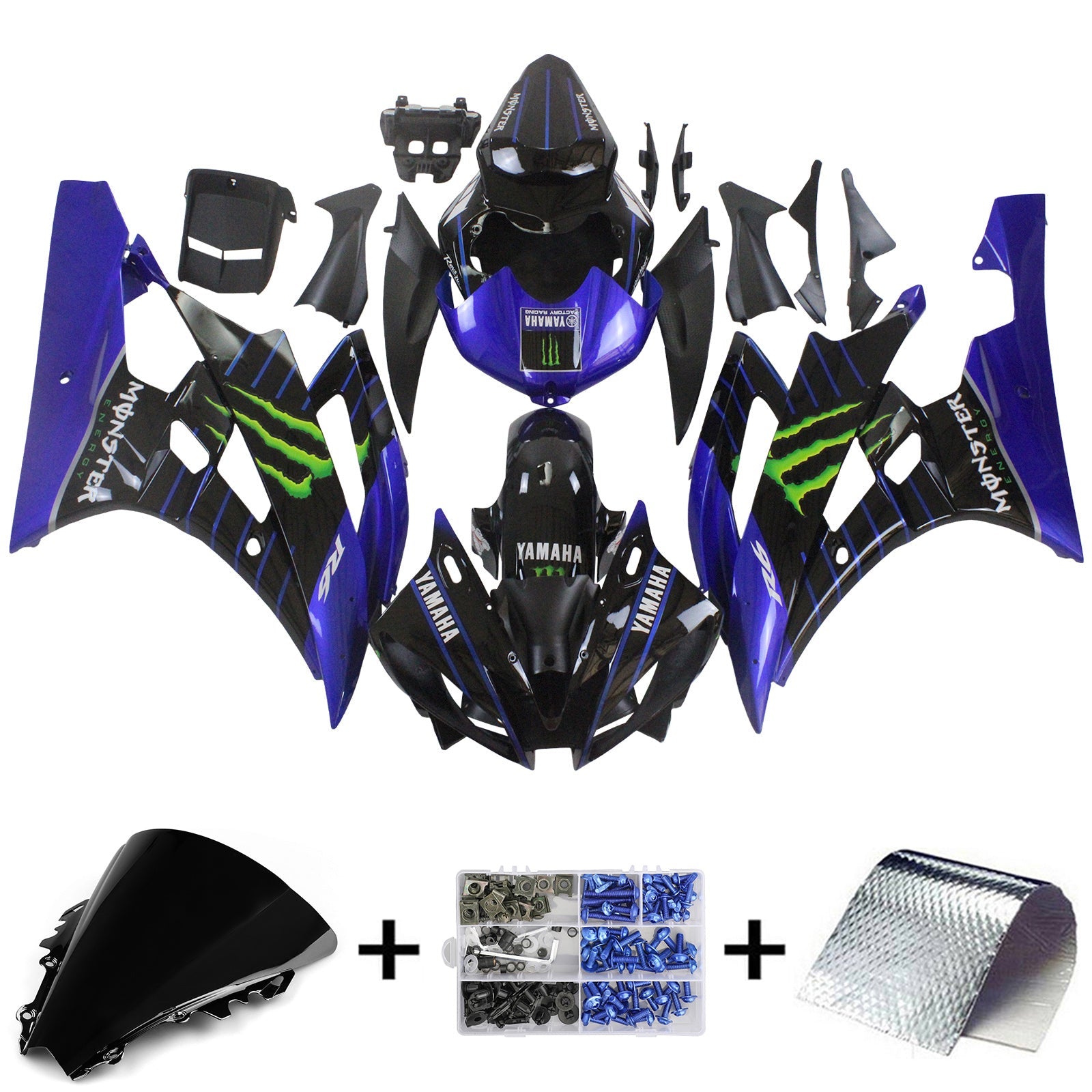 Yamaha YZF 600 R6 2006-2007 Fairing Kit Bodywork Plastic ABS