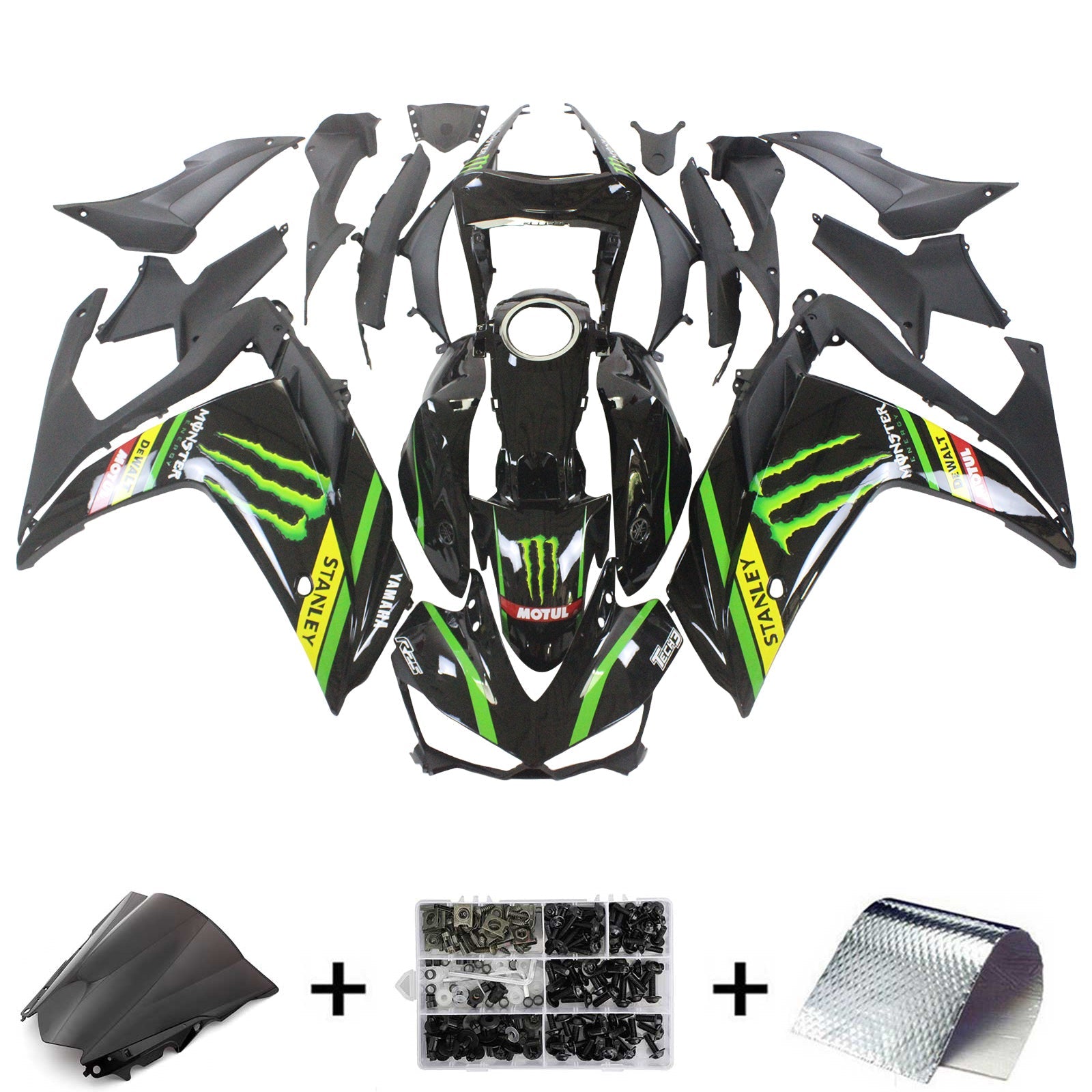 Kit de carenado para Yamaha YZF-R3 2014-2018 R25 2015-2017 Genérico