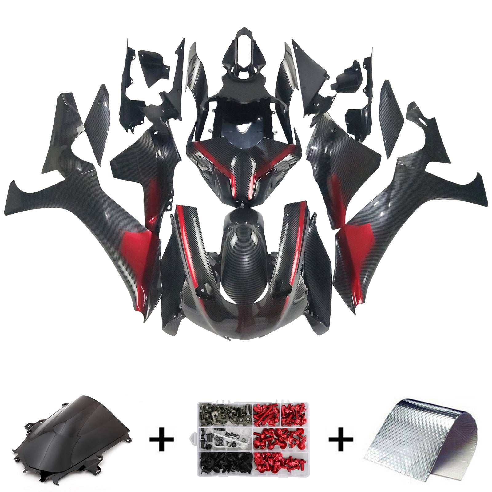 2020-2024 Yamaha YZF-R1 Injection Fairing Kit Bodywork Plastic ABS Amotopart Fairing #161