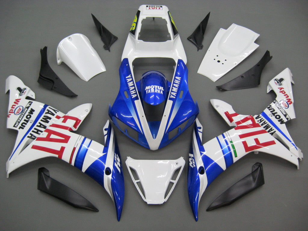 Fairings 2002-2003 Yamaha YZF-R1 White Blue No.46 FIAT Generic