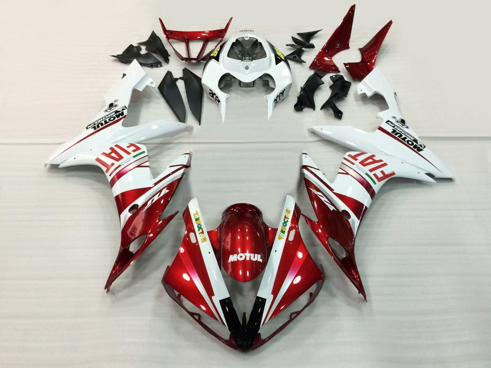 Fairings 2004-2006 Yamaha YZF-R1 Red White FIAT Generic