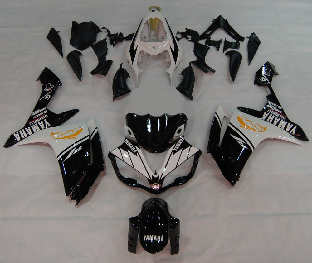 Fairings 2007-2008 Yamaha YZF-R1 Black White R1 Generic