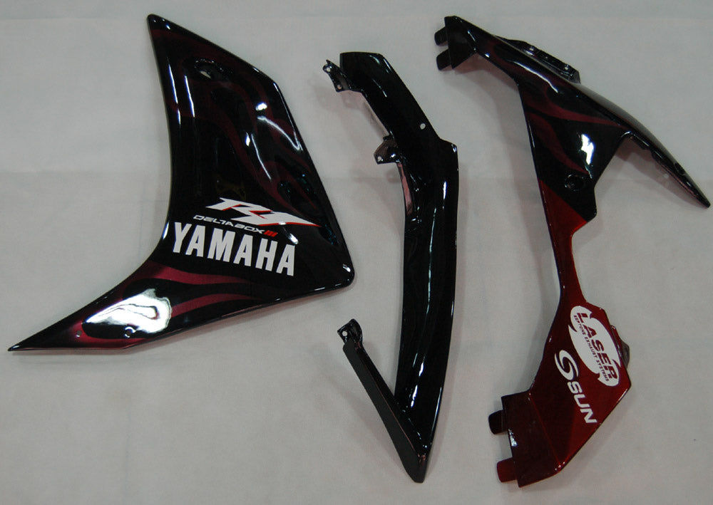 Fairings 2007-2008 Yamaha YZF-R1 Black & Red Flame R1 Generic