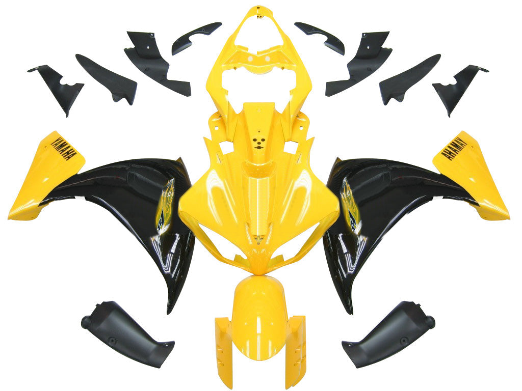 Fairings 2009-2011 Yamaha YZF-R1 Yellow Black R1 Generic