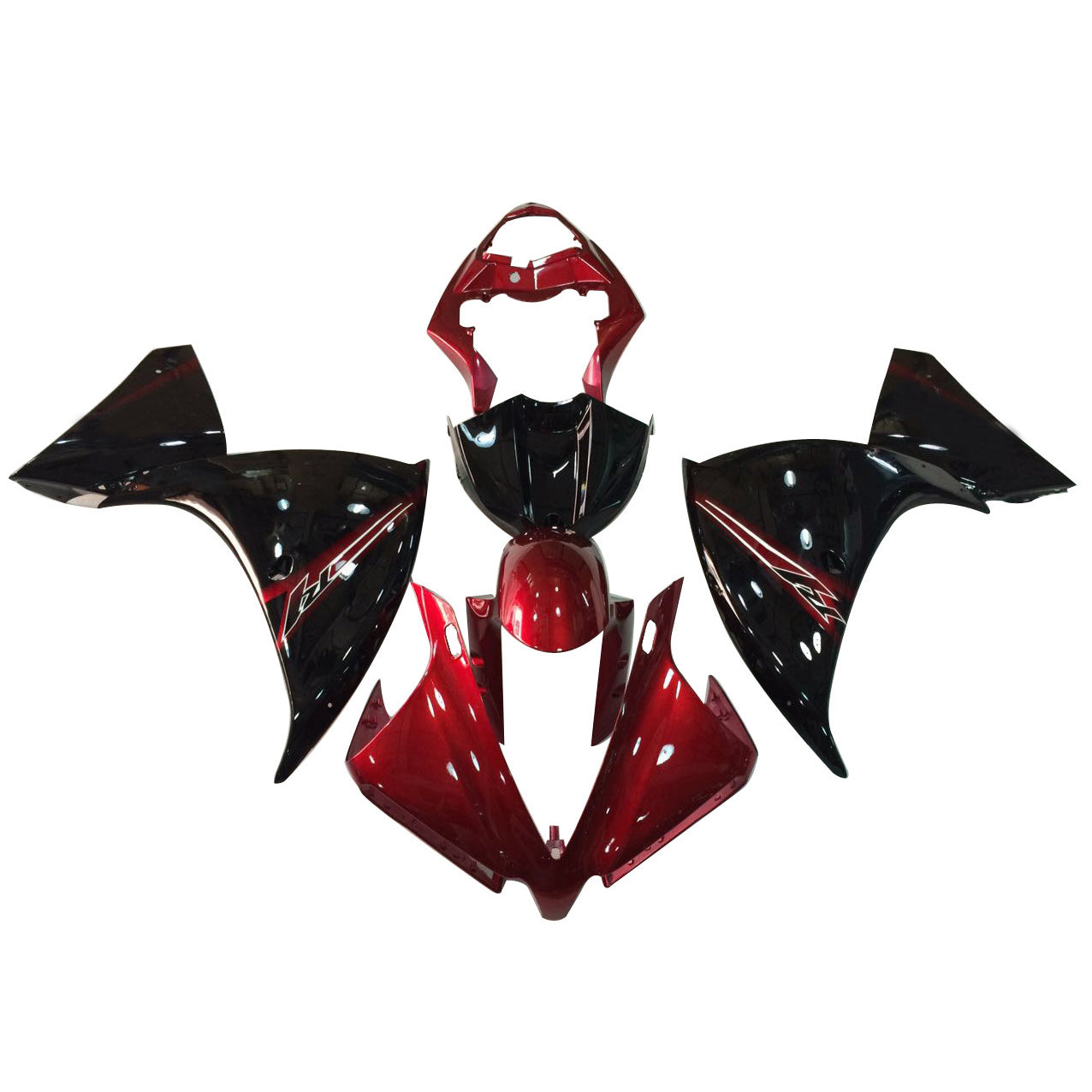 Fairings Plastics 2012-2014 Yamaha YZF R1 Red Black R1 Generic