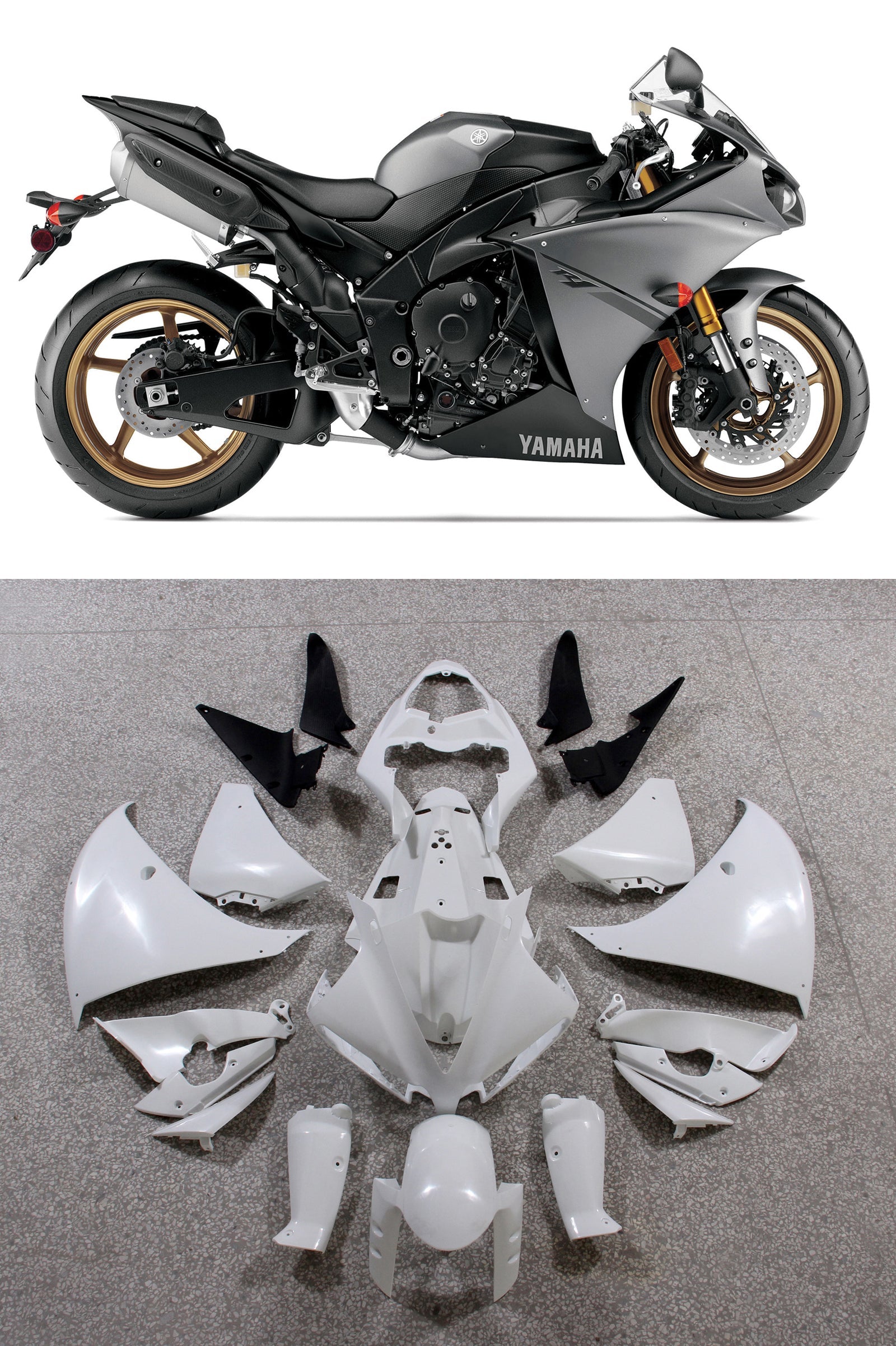 Fairings Plastics 2012-2014 Yamaha YZF R1 Grey R1 Generic