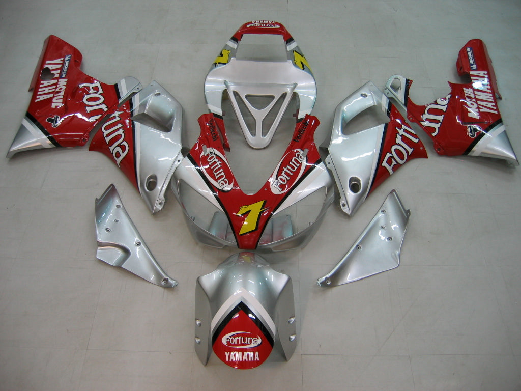 Fairings 1998-1999 Yamaha YZF-R1 Red Silver No.7 Fortuna Generic