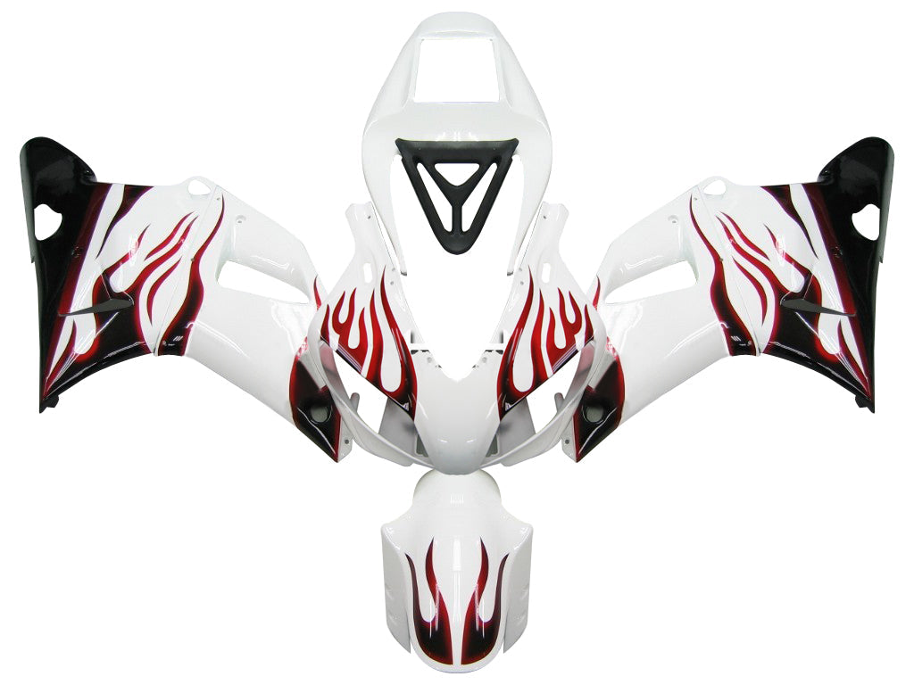 Fairings 1998-1999 Yamaha YZF-R1 White & Red Flame R1 Generic