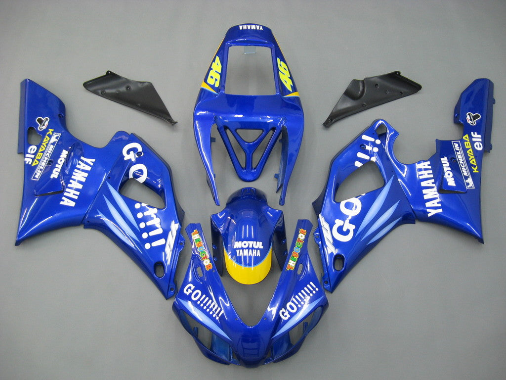 Fairings 1998-1999 Yamaha YZF-R1 Blue No.46 GO!!!!!! R1 Generic