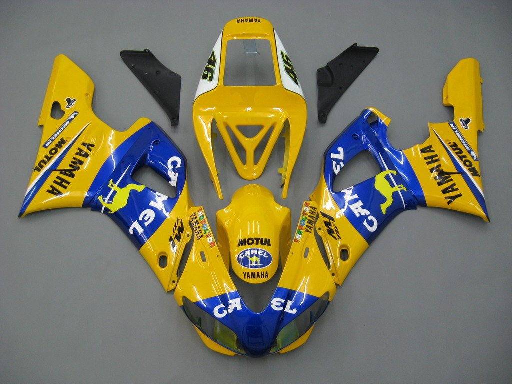 Fairings 1998-1999 Yamaha YZF-R1 Yellow Blue No.46 Camel Generic