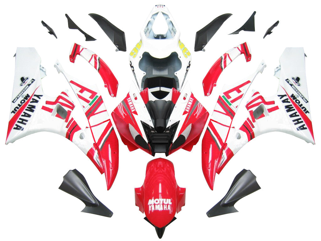 Fairings 2006-2007 Yamaha YZF-R6 White Red No.46 FIAT R6 Generic