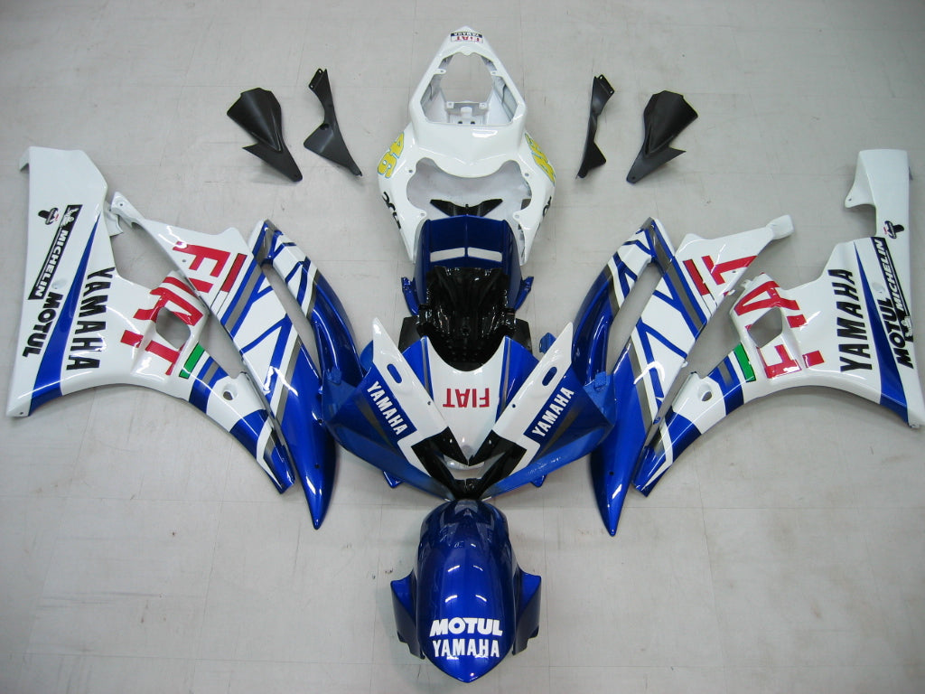 Fairings 2006-2007 Yamaha YZF-R6 White Blue No.46 FIAT R6 Generic