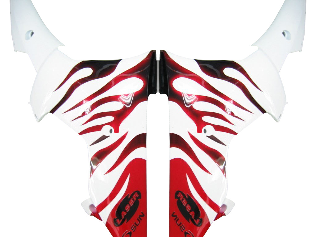 Fairings 2008-2016 Yamaha YZF-R6 White & Red Flame R6 Generic