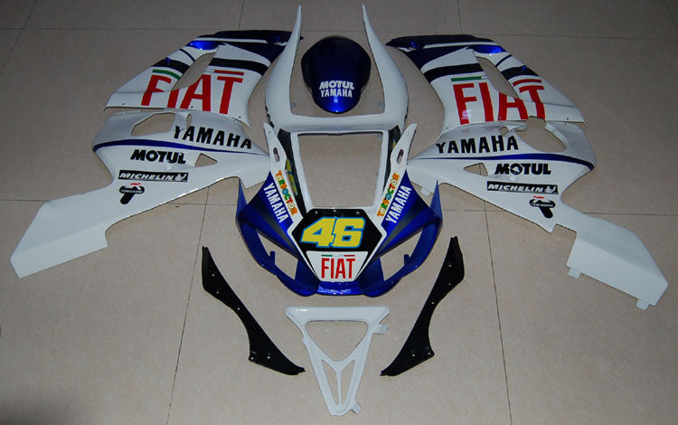 Fairings 1998-2002 Yamaha YZF-R6 White & Blue No.46 FIAT R6 Generic