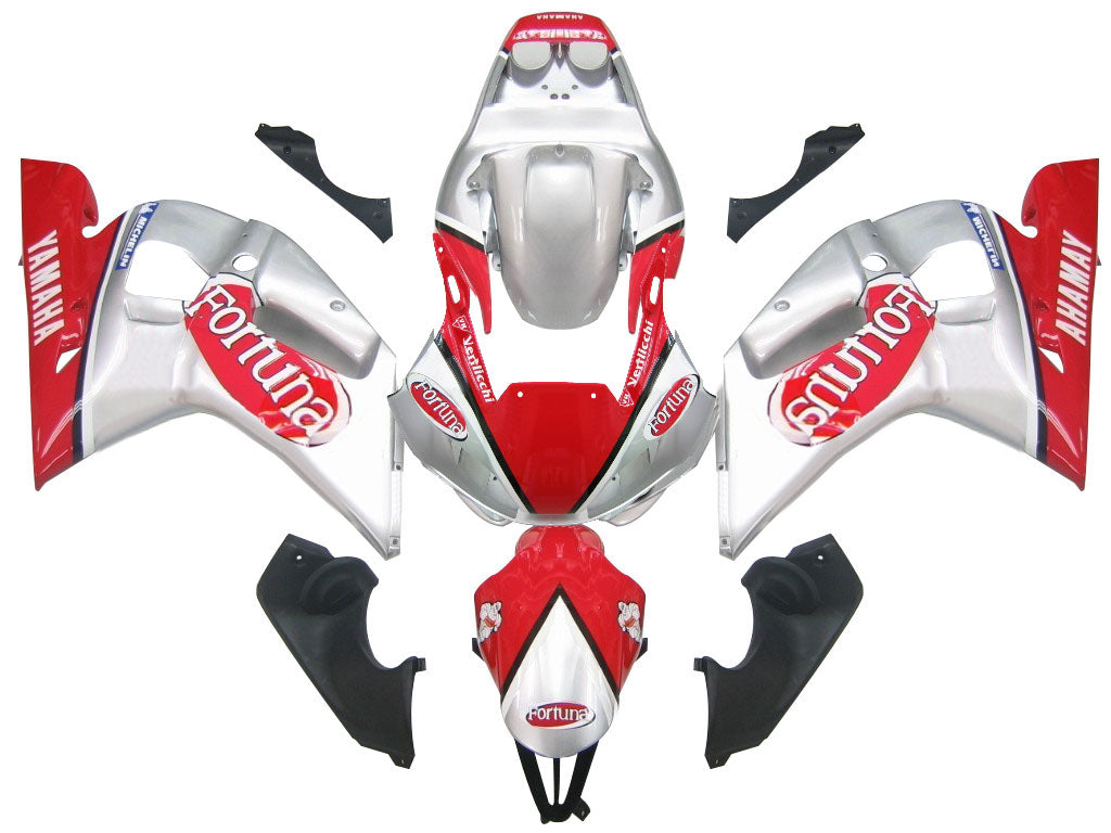 Fairings 1998-2002 Yamaha YZF-R6 Silver Red Fortuna R6 Generic