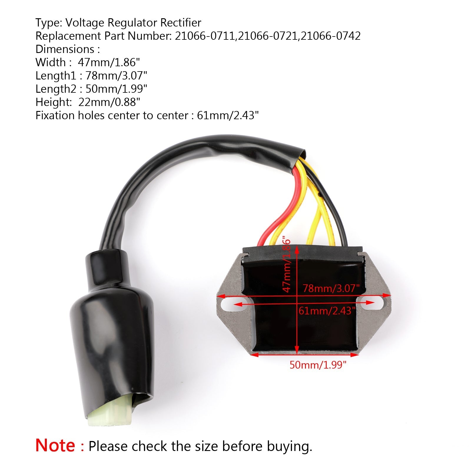 Voltage Regulator Rectifier Fit For Kawasaki KX250F 2013-2016 KX450F 2012-2015 Generic