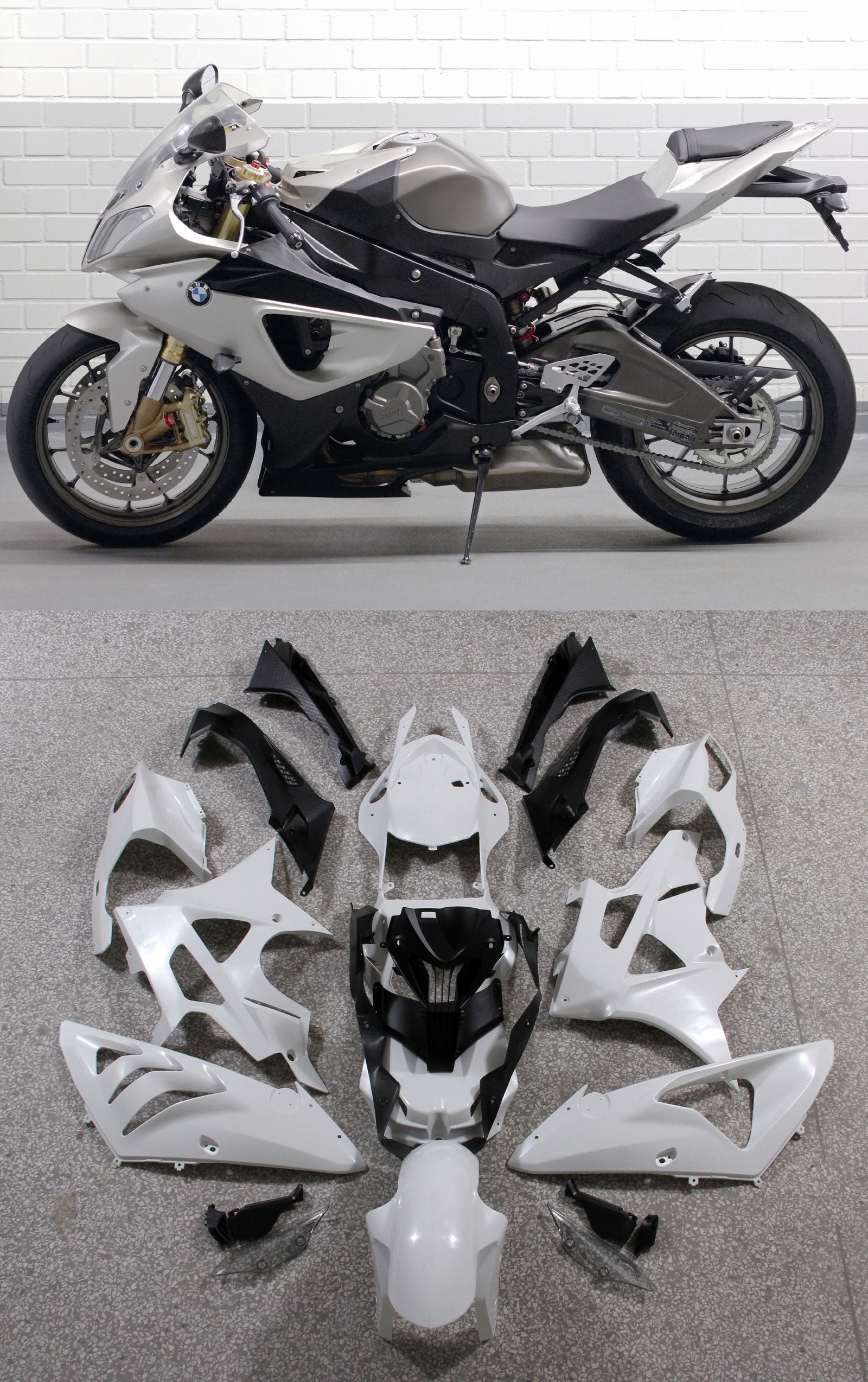 Fairings for 2009-2014 BMW S1000RR Mineral Silver Metallic BMW Generic