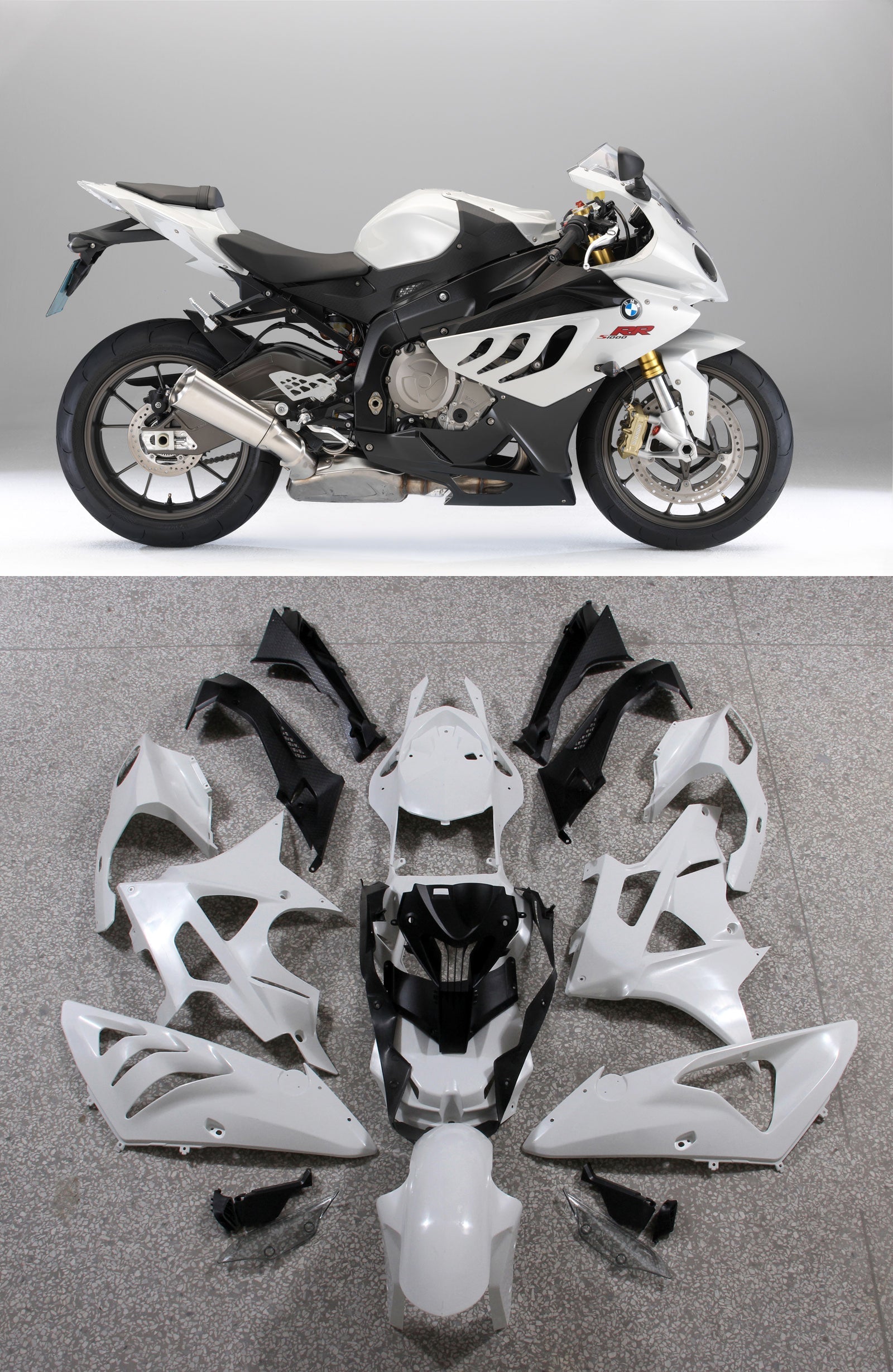 Carenados para BMW S1000RR blanco SRR genérico 2009-2014