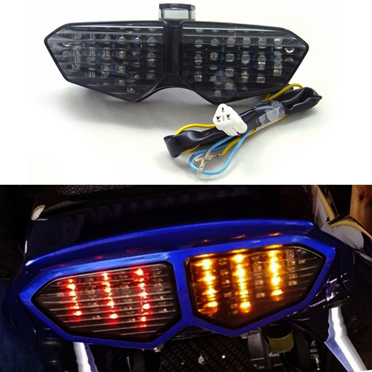 Yamaha YZF R6 03-05 R6S 06-09 XTZ1200  Integrated LED TailLight Turn Signals Smoke