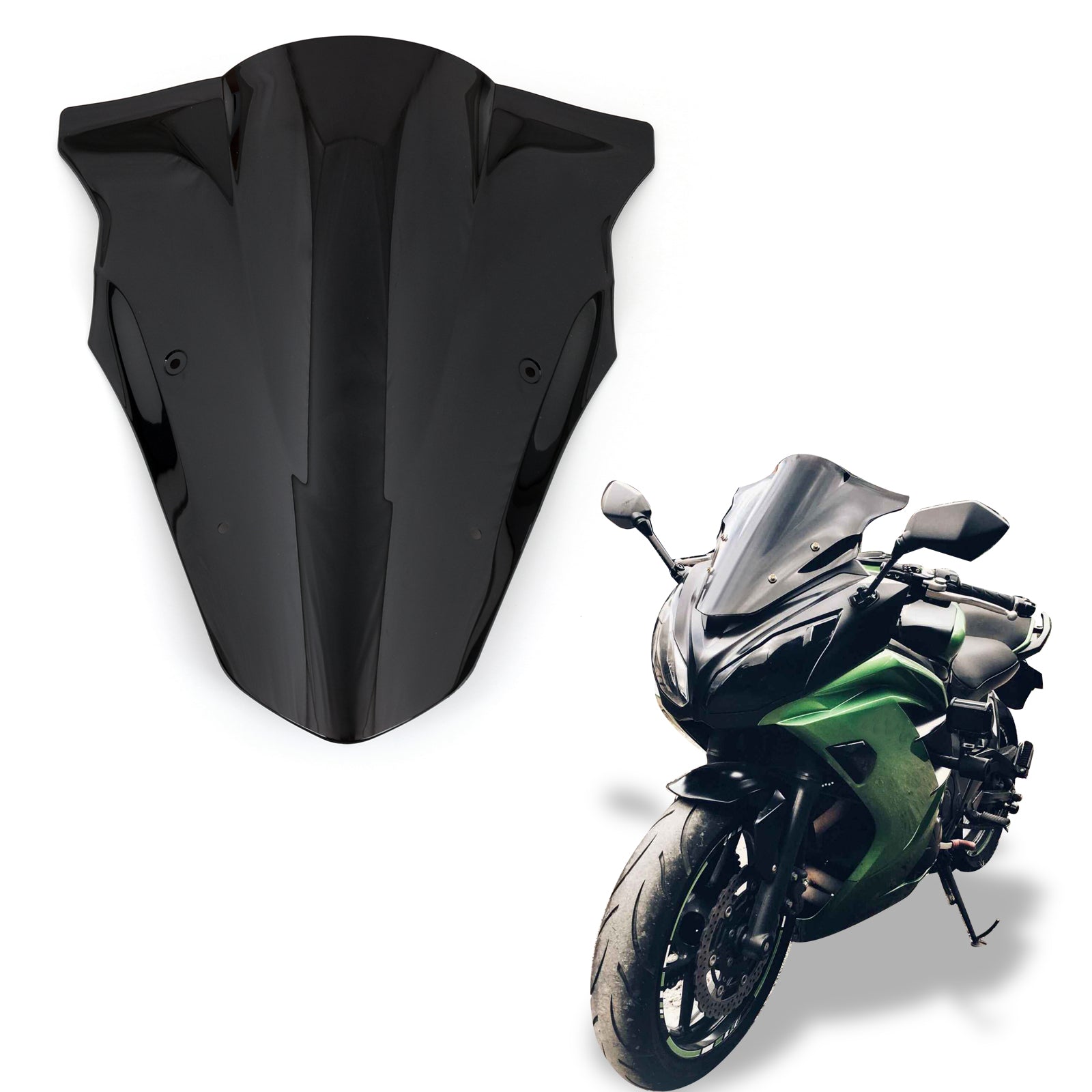 Windshield WindScreen Double Bubble For Kawasaki Ninja 65 EX65F (12-16) 7 Color