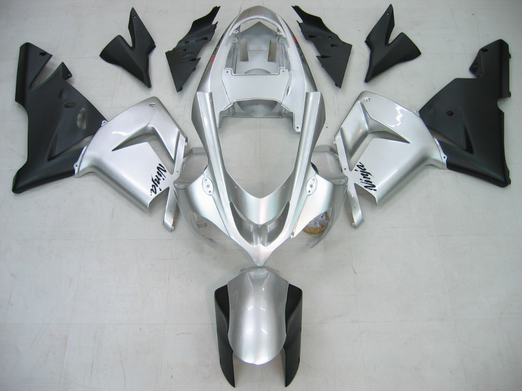 Fairings 2004-2005 Kawasaki ZX 10R Silver Black Ninja Generic