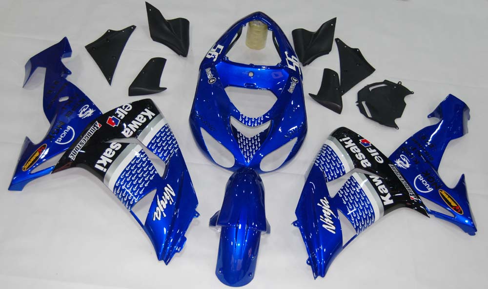 Fairings 2006-2007 Kawasaki ZX 10R Blue Black No.56 Nakano Generic