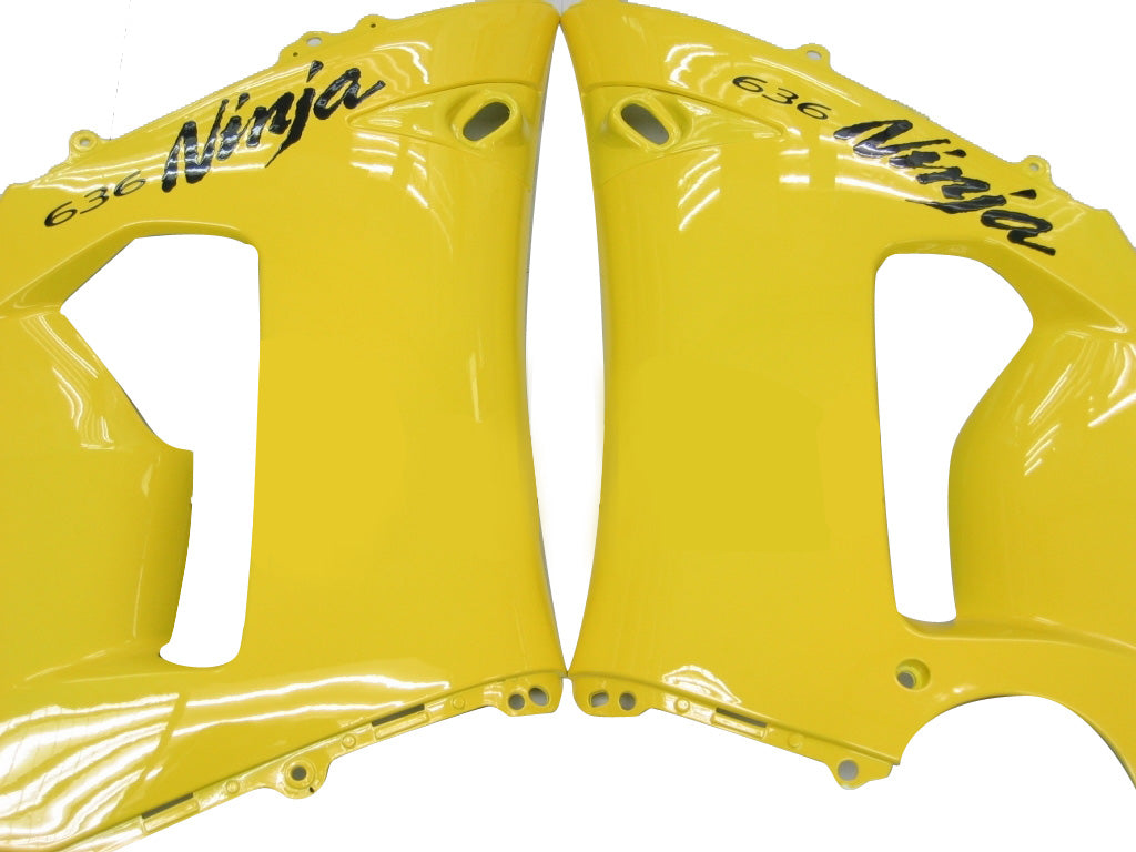 Fairings 2005-2006 Kawasaki ZX6R 636 Yellow Black Ninja Generic