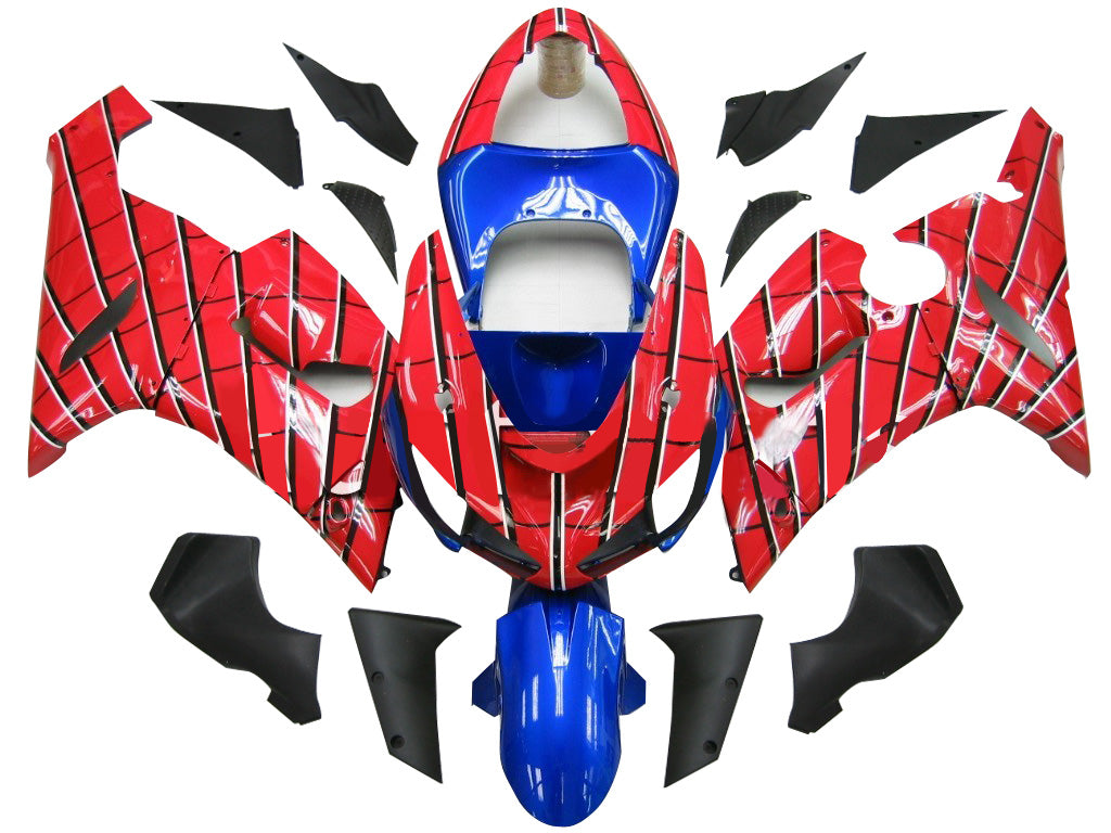 Fairings 2005-2006 Kawasaki ZX6R 636 Red & Blue Spider Man Generic