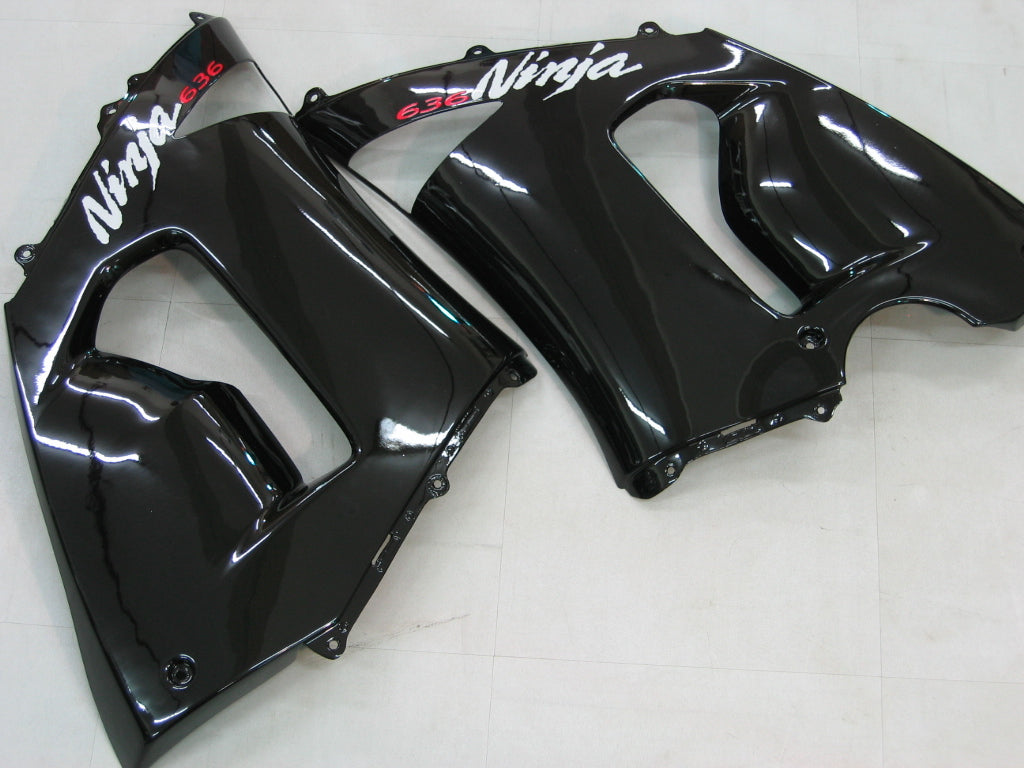 Fairings 2005-2006 Kawasaki ZX6R 636 Black ZX6R Generic