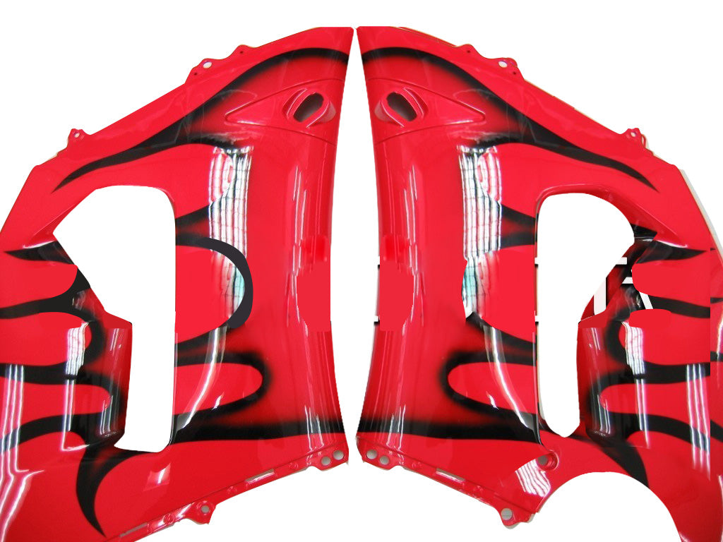 Fairings 2005-2006 Kawasaki ZX6R 636 Red & Black Flame Ninja Generic