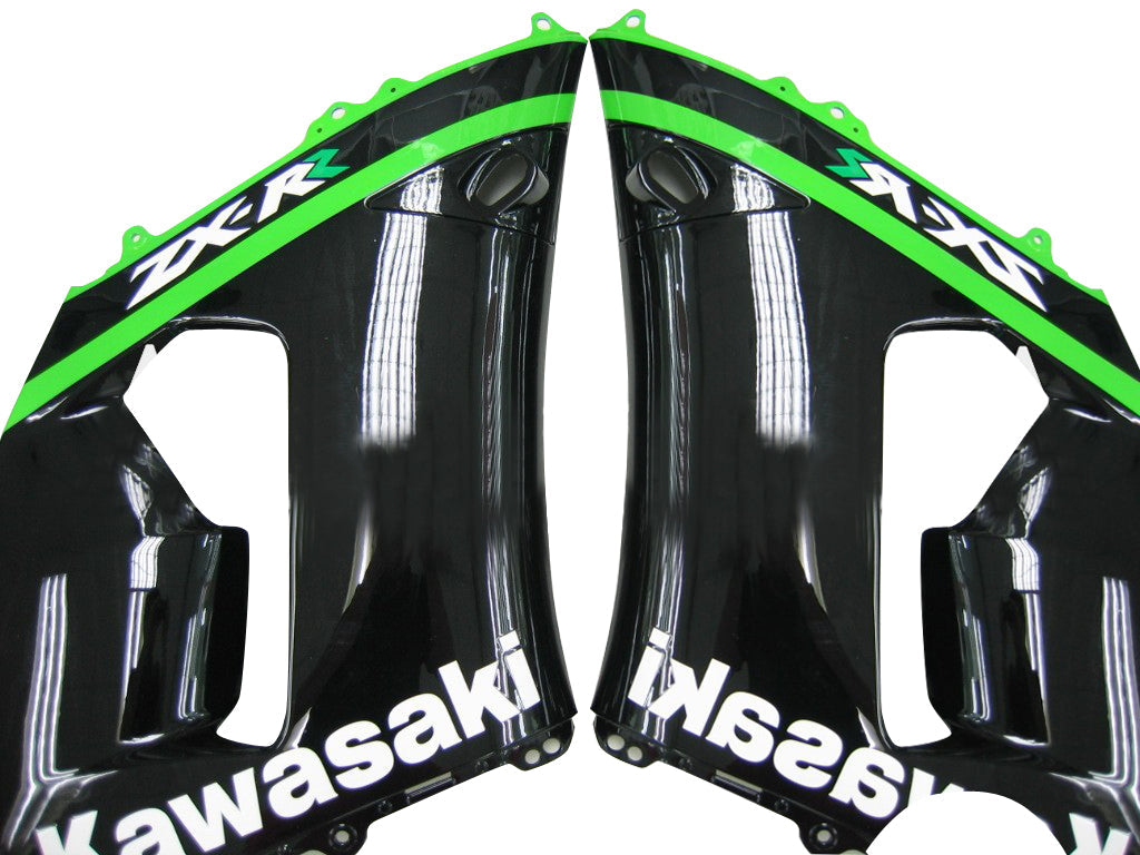 Fairings 2005-2006 Kawasaki ZX6R 636 Green Black Kawasaki Generic