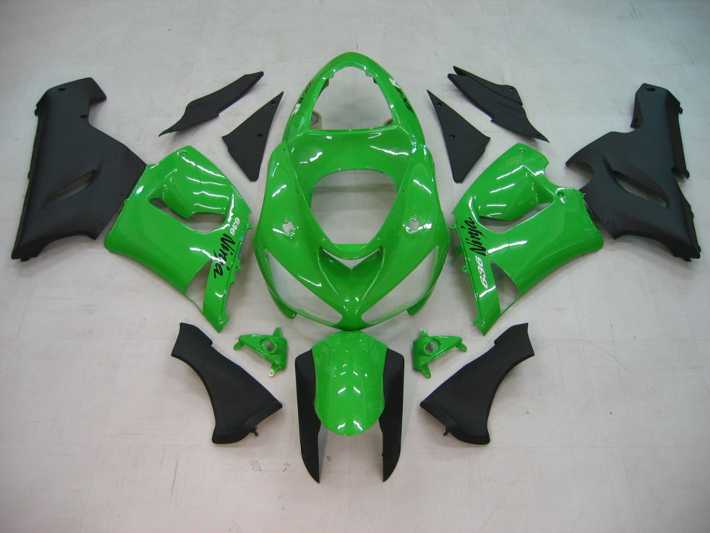 Fairings 2005-2006 Kawasaki ZX6R 636 Green Black Ninja Generic