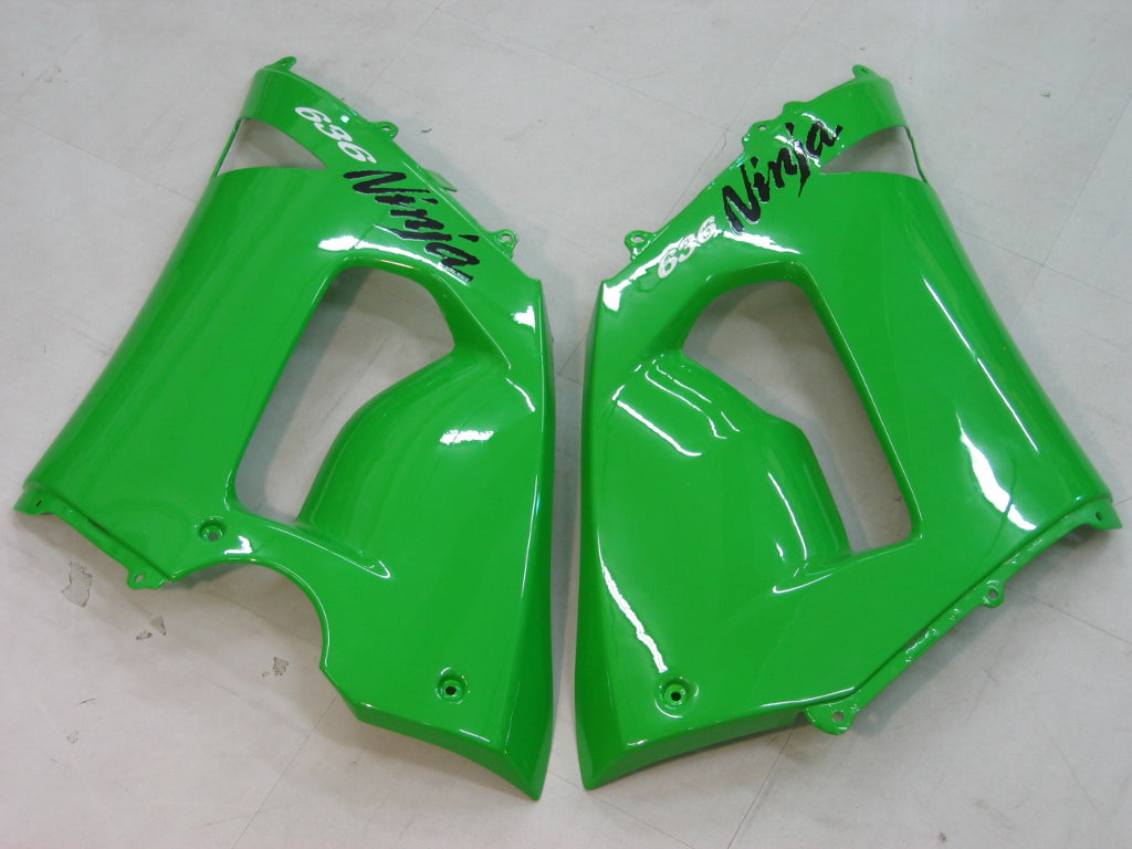 Fairings 2005-2006 Kawasaki ZX6R 636 Green Black Ninja Generic