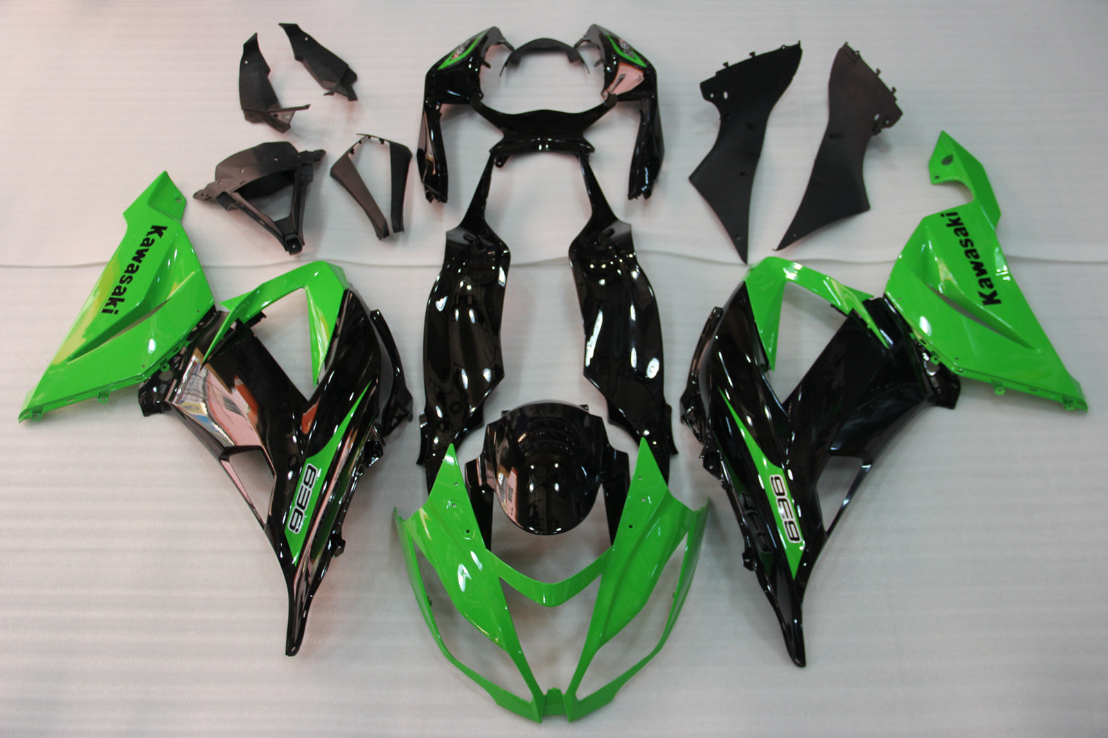 Fairings 2013-2018 Plastics Kawasaki ZX6R 636 Green Black Ninja Generic