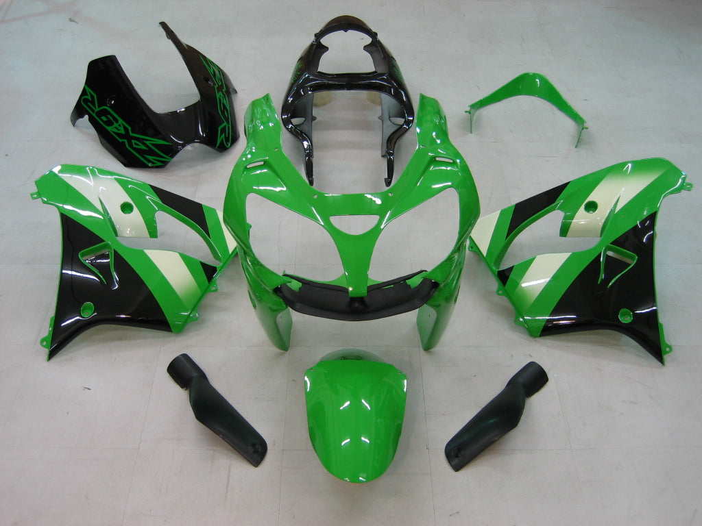 Fairings 2000-2001 Kawasaki ZX 9R Green Black ZX9R Generic